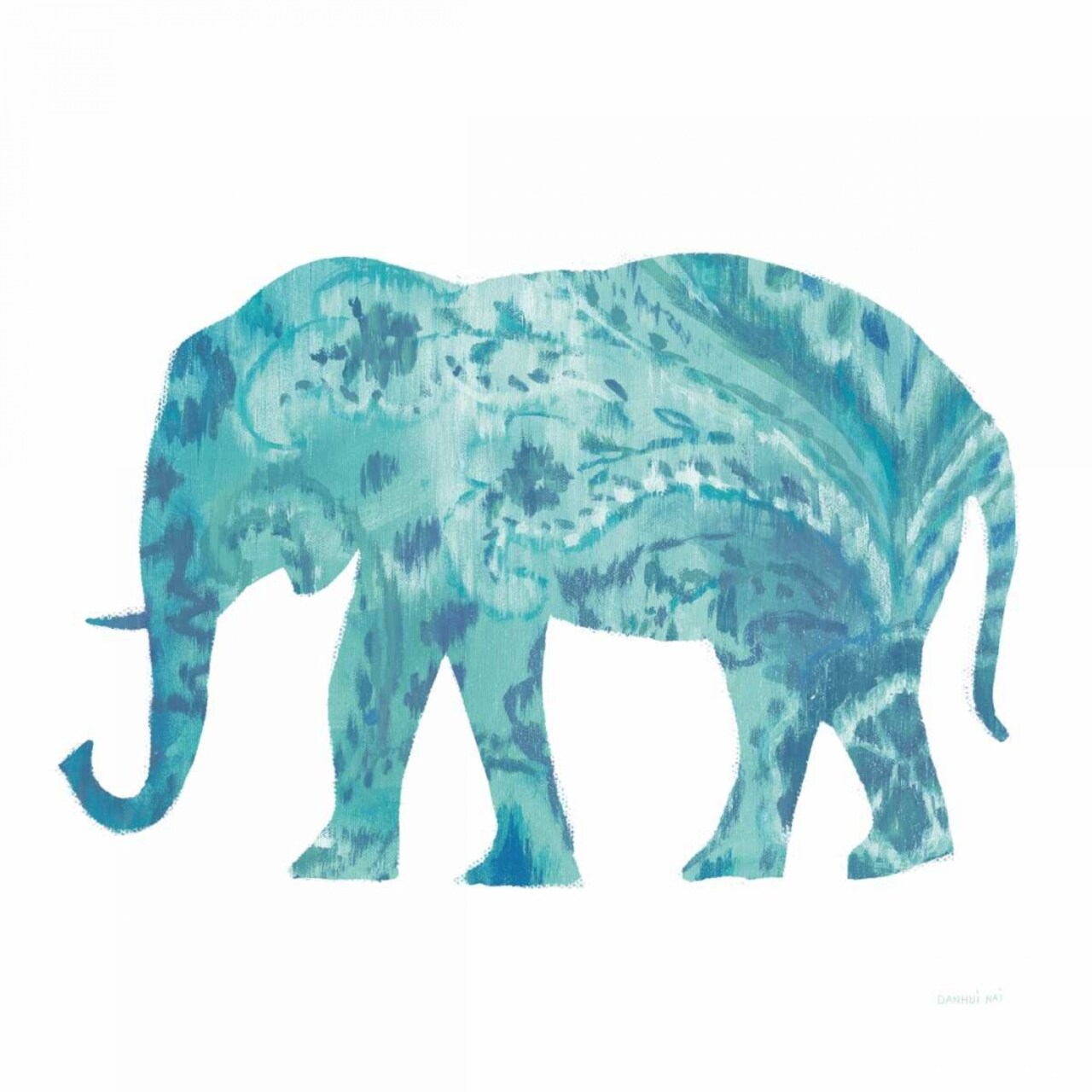 Boho Teal Elephant II Poster Print by Danhui Nai - Item # VARPDX33579